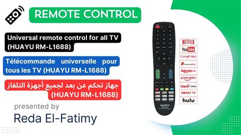 Universal remote control for all TV HUAYU RM L1688 Télécommande