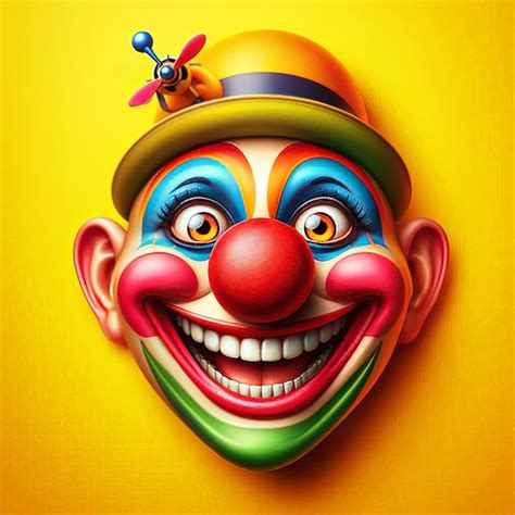 Happy Clown Face Premium Ai Generated Image