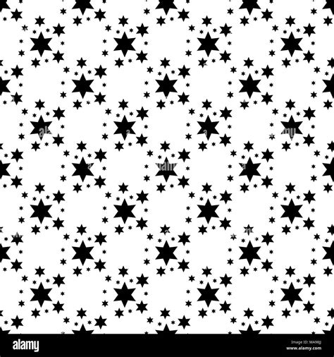 Stars Seamless Pattern The Vector Image Starry Night Sky Stock Vector