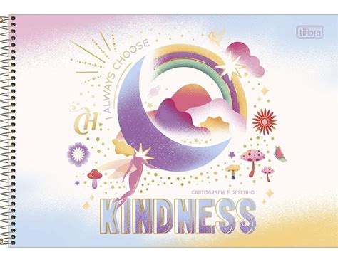 Caderno Cartografia Tilibra Capricho Kindness Espiral Capa Dura