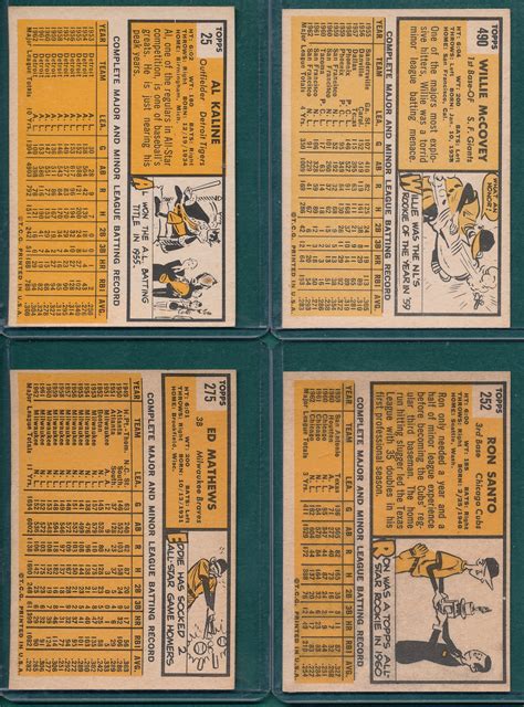 Lot Detail Topps Lot Of W Mccovey