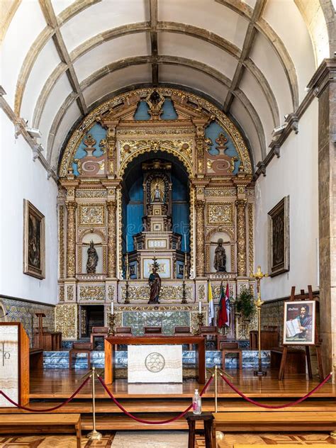 Interior Of Sao Pedro Church Igreja De Sao Pedro In Faro Portugal