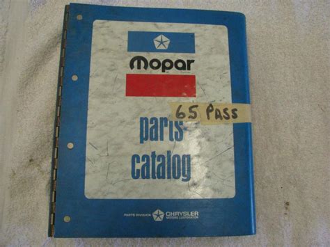 Purchase Mopar Passenger Car Parts Manual Original Manual In