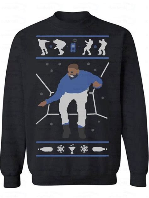 Ugly Drake Christmas Sweater 1 800 Hotline Bling