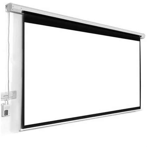 White Motorized Projection Screen For College At ₹ 8000 In Vasai Virar