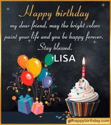 Happy Birthday Lisa GIF - Happy Birthday Lisa - Discover & Share GIFs