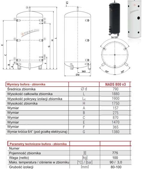 Pojemno Ciowy Podgrzewacz Wody Term System Bufor Akumulator Ciep A L