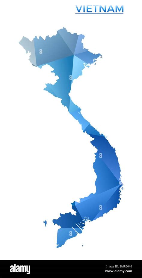 Vector Polygonal Vietnam Map Vibrant Geometric Country In Low Poly