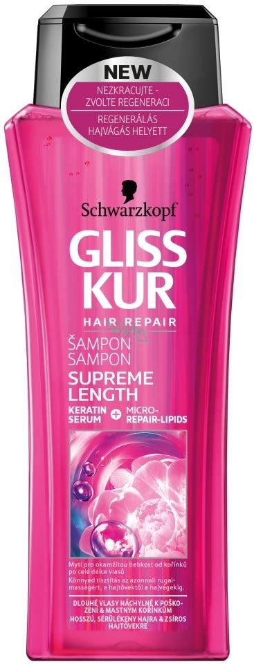 Gliss Kur Supreme Length Shampoo For Long Hair Prone To Damage And