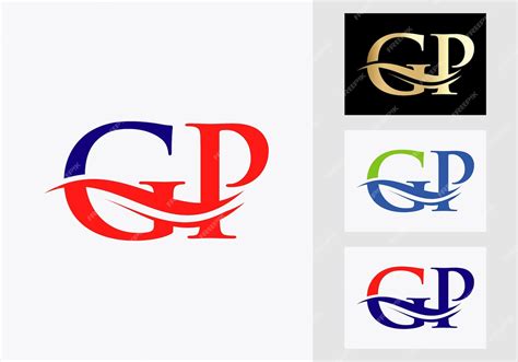 Premium Vector Letter Gp Logo Design Gp Logotype Sign