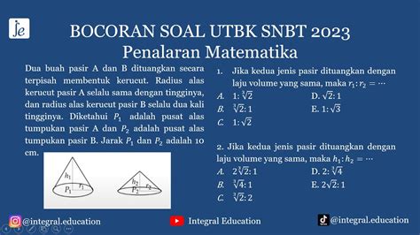 FIX KELUARR BOCORAN SOAL UTBK SNBT 2023 Penalaran Matematika YouTube