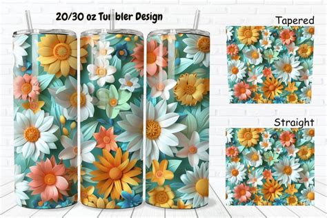 D Wildflowers Oz Skinny Tumbler