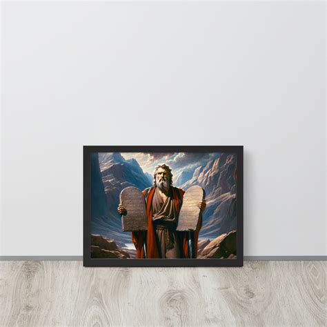 Moses and the Commandments Sinai Covenant Art Law of God - Etsy