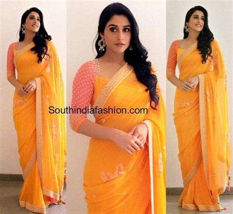 Regina Cassandra In Madsam Tinzin Saree South India Fashion