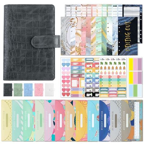 Daily Weekly Planner Budget Binder Planner Habit Cultivation A6 Budget Ring Binders Set Adults