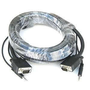 Amazon Riteav Vga Cable With Mm Audio Ft Computers