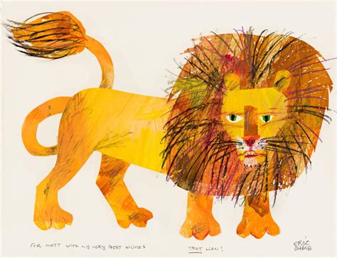 Sold Price: ERIC CARLE (1929- ) "THAT Lion!" [CHILDRENS] - January 4 ...