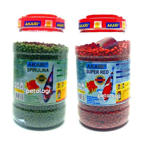 Jual Akari Super Red Spirulina 1 25 Kg 1250 Gram Pakan Pelet Makanan