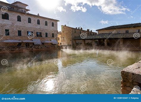 Bagno Vignoni, Tuscany stock image. Image of vignoni - 122813347