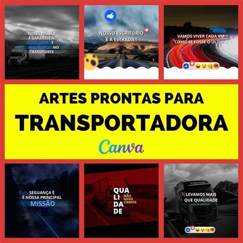 Artes Para Transportadora Templates Edit Veis Canva Arquivos