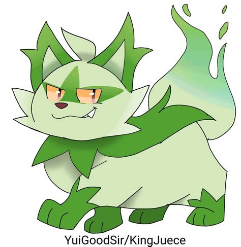 My Take On A Sprigatito Evolution Linceleaf R Fakemon