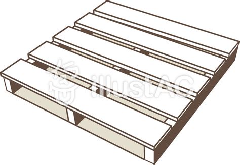 木製パレットイラスト No 415833／無料イラストなら「イラストac」