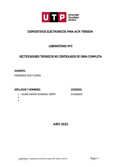 Lab Rectificadores Trifasicos No Controlados De Onda Completa