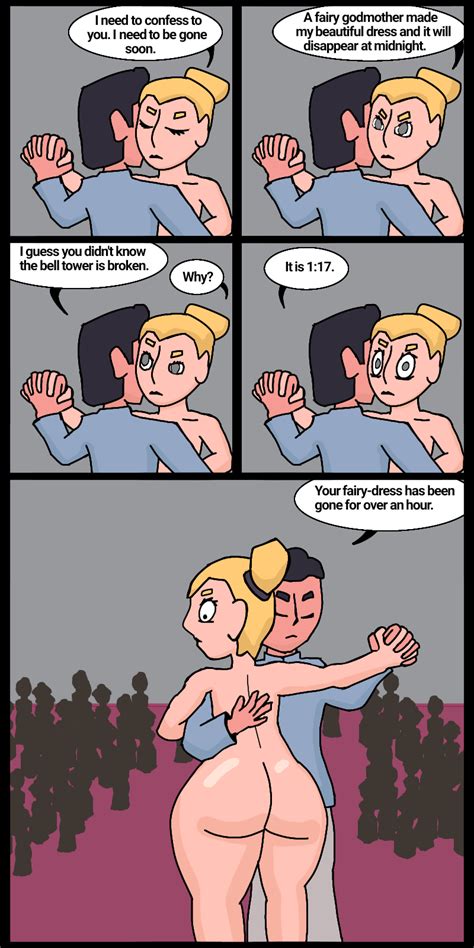 Rule 34 Ass Blonde Female Blonde Hair Cinderella Comic Dialogue Embarrassed Embarrassed Nude