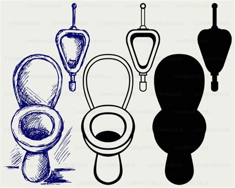 Toilet Svg Urinal Clipart Toilet Svg Toilet Silhouette Urinal Etsy