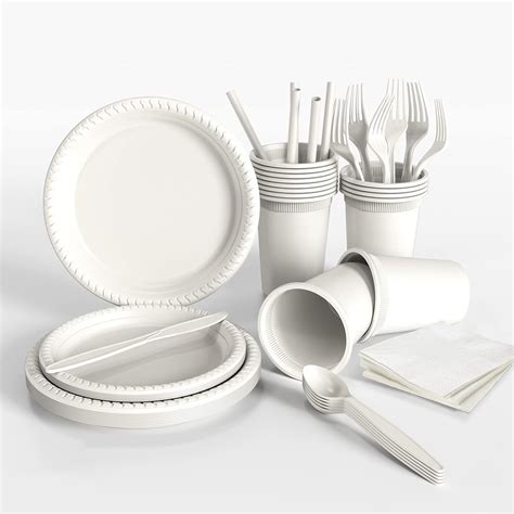 Yongzhukang Disposable Tableware Set Plates And Cutlery For Party