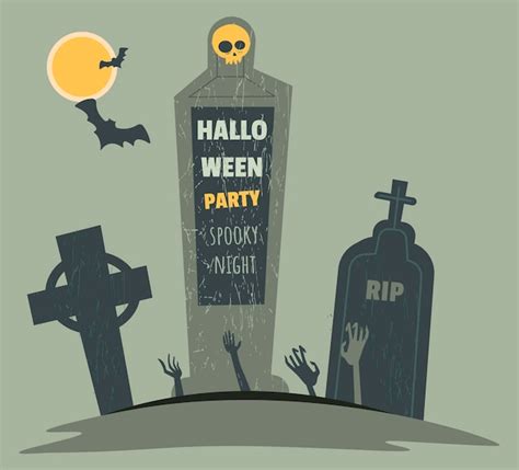 Celebrando Halloween En La Fiesta Del 31 De Octubre Cementerio