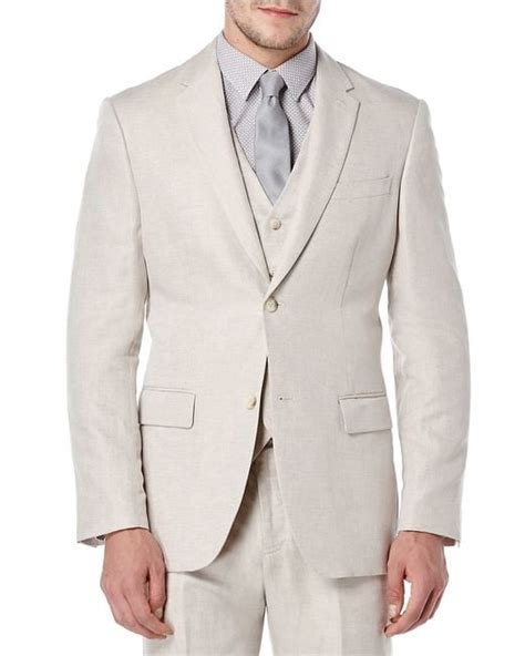 Perry Ellis Big And Tall Linen Suit Jacket In Beige For Men Natural Beige Lyst