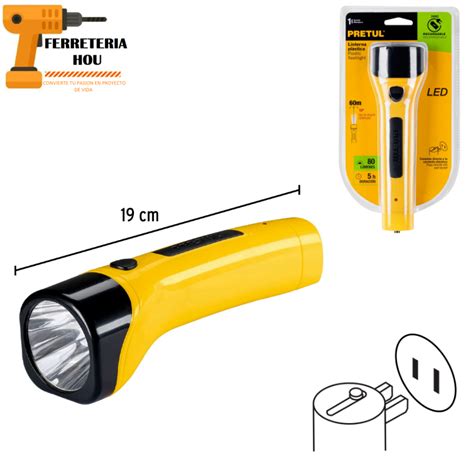 Linterna Recargable de LED 80 Lúmenes Pretul Ferreteria Hou