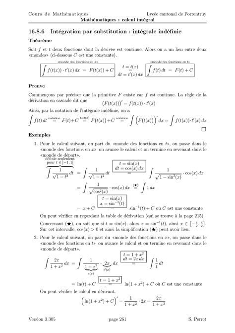 Cours Df Cours De Math Matiques Math Matiques Calcul Int Gral