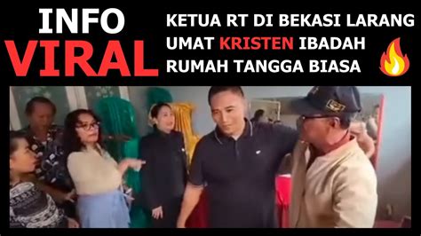 Viral Pembubaran Ibadah Di Bekasi Youtube