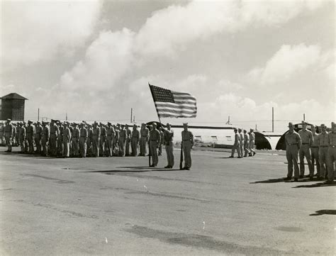 Presentation of the American flag during a military ceremony in the ...