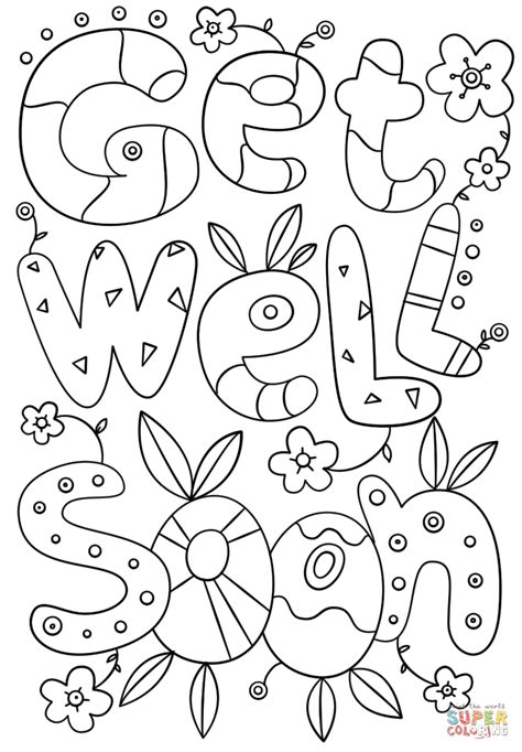 Funny Get Well Soon Coloring Page Free Printable Coloring Pages