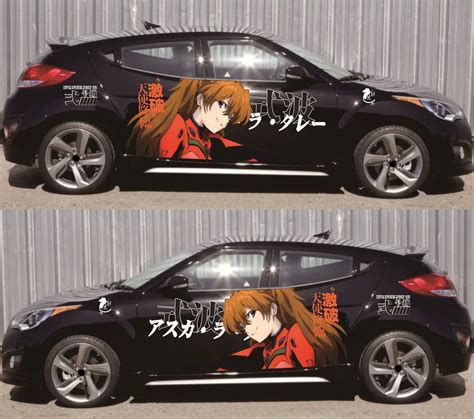 Anime itasha eva car wrap door side stickers decal fit with any cars vinyl graphics car ...