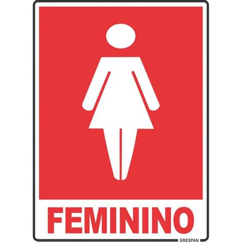 Placa Sinalização Banheiro Feminino Pvc 15x20cm Grespan Mercado Livre