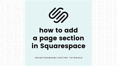 How To Add A Page Section In Squarespace 7 1 Squarespace 7 1