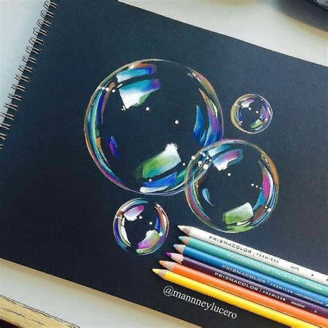 Amazing Soap Bubbles Color Pencil Drawing Bubble Drawing Color