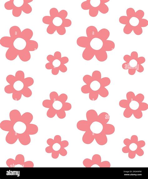 Vector seamless pattern of pink groovy flower Stock Vector Image & Art - Alamy