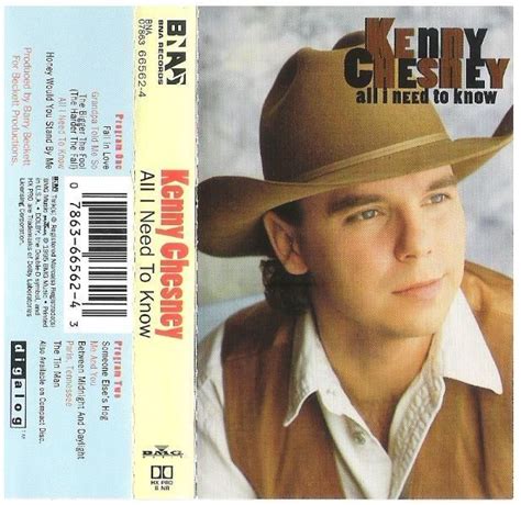 Chesney Kenny All I Need To Know Bna 66562 4 Cassette June