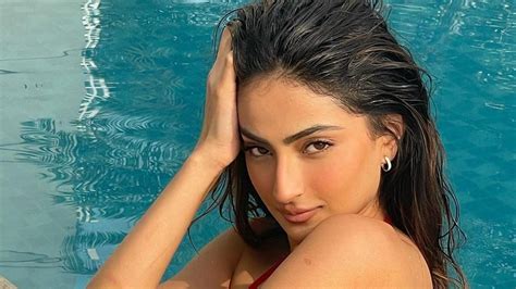 Palak Tiwari Takes A Dip In The Pool In Red Bikini Such Hotness Say