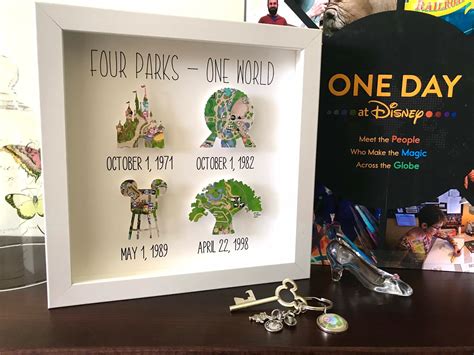 Four Parks One World Disney Wall Art Disney History Etsy