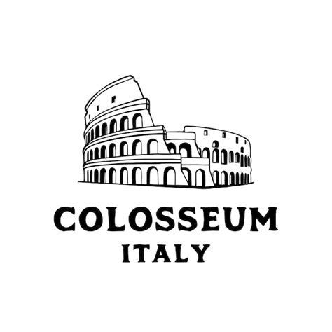 Premium Vector | Vector logo of the city of Rome, Italy. Colosseum logo design vector illustration