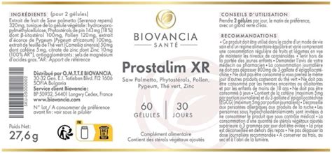 Prostalim XR de Biovancia Avis et Témoignages de clients