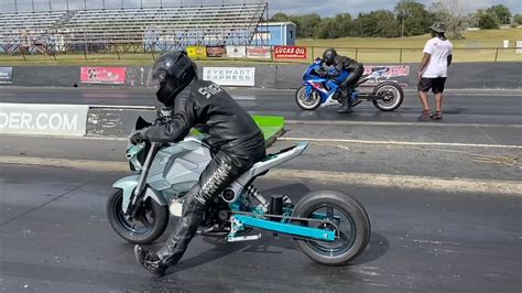 NOS Equipped Honda Grom Drag Races A Suzuki GSX R600 And The Results