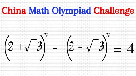 Chinese Math Olympiad Challenge A Nice Math Olympiad YouTube