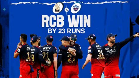 Rcb Vs Dc Highlight आरसीबी ने 23 रनों से जीता मुकाबला दिल्ली कैपिटल्स